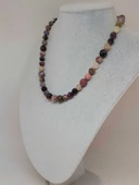 Parlayan Yıldızlar Serisi Turmalin Taşı Karışık Renkler Tasarım Kolye thumbnail 5