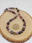 Parlayan Yıldızlar Serisi Turmalin Taşı Karışık Renkler Tasarım Kolye thumbnail 3