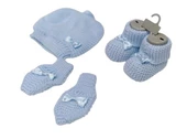 Triko Bebek Bere Eldiven Patik Set - 12