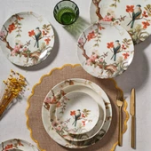 GÜRAL PORSELEN Camelia 24 Parça 6 Kişilik Yemek Takımı 41902 thumbnail 1