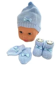 Triko Bebek Bere Eldiven Patik Set - 2