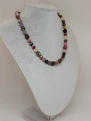 Parlayan Yıldızlar Serisi Turmalin Taşı Karışık Renkler Tasarım Kolye thumbnail 4