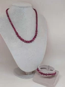 Parlayan Yıldızlar Serisi Yakut Taşı Kolye & Bileklik Seti - 2