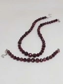 Parlayan Yıldızlar Serisi Lal (Granat-Garnet) Taşı Kolye & Bileklik Seti thumbnail 5