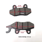 Algaride  Motorsiklet 125cc ve 150cc scooter kulaklı model disk fren balata takımı - 2