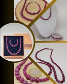 Parlayan Yıldızlar Serisi Yakut Taşı Kolye & Bileklik Seti - 1