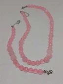 Parlayan Yıldızlar Serisi Pembe Kuvars Taşı Kolye & Bileklik Seti thumbnail 5