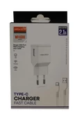 Megatech MT-EC03 2.1A Micro Usb TYPE-C  Kablo+ Ev Şarj Adaptörü Hızlı Şarj - 1