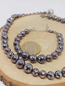 Parlayan Yıldızlar Serisi Terahertz Taşı Kolye & Bileklik Seti thumbnail 4