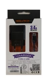 MEGATECH 3.4A TYPE-C GUALCOMM SARJ ALETİ SİYAH - 1