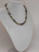 Parlayan Yıldızlar Serisi Labradorit Taşı Tasarım Kolye thumbnail 4