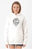 Outlander Je Suis Prest Beyaz Kadın 3ip Kapşonlu Sweatshirt - 1