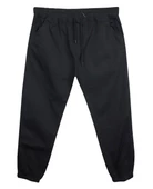 Erkek Büyük Beden Battal Boy 100 Kilo-180 Kilo Arası İçin Uygun Bağcıklı Gabardin Jogger Pantolon - 1