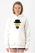 Breaking Bad Yellow Say My Name Head Beyaz Kadın 3ip Kapşonlu Sweatshirt thumbnail 1