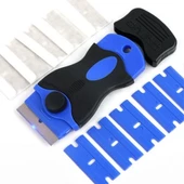 Çok Fonksiyonlu Cam Seramik Ocak Kazıyıcı Temizleyici Sökücü Spatula Yedekli Çift Taraflı Bıçak - 1