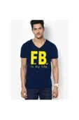 Tshirthane Fb Football İs My Life Komik Baskılı Erkek Dar Kesim Slim Fit t-shirt - 1