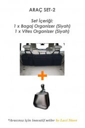 Araba Koltuk Arkası Bagaj Organizer + Oto Vites Düzenleyici Telefon Tutucu Çanta Araç Set-2 - 2