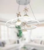 TT Aydınlatma TT322-3TPL-BY  Bulut Modeli Mat Beyaz 3 Toplu 3 Renk Modüllü Ledli Avize thumbnail 2