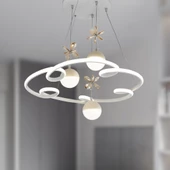 TT Aydınlatma TT322-3TPL-BY  Bulut Modeli Mat Beyaz 3 Toplu 3 Renk Modüllü Ledli Avize thumbnail 3