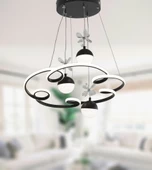 TT Aydınlatma TT322-3TPL-SY  Bulut Modeli Mat Siyah 3 Toplu 3 Renk Modüllü Ledli Avize thumbnail 2