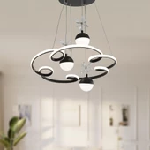 TT Aydınlatma TT322-3TPL-SY  Bulut Modeli Mat Siyah 3 Toplu 3 Renk Modüllü Ledli Avize thumbnail 3