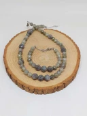 Parlayan Yıldızlar Serisi Labradorit Taşı Kolye & Bileklik Seti thumbnail 7