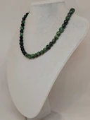 Parlayan Yıldızlar Serisi Anyolit (Rubizoit - Rubyzoisit) Taşı Tasarım Kolye thumbnail 5