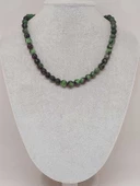 Parlayan Yıldızlar Serisi Anyolit (Rubizoit - Rubyzoisit) Taşı Tasarım Kolye thumbnail 2