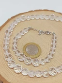 Parlayan Yıldızlar Serisi Kristal Kuvars Taşı Kolye & Bileklik Seti thumbnail 4