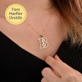 14 Ayar Altın B Harf Kolye thumbnail 1
