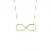 14 Ayar Altın Sonsuzluk Kolye thumbnail 1