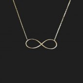 14 Ayar Altın Sonsuzluk Kolye thumbnail 2