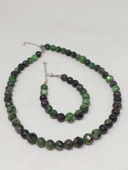 Parlayan Yıldızlar Serisi Anyolit (Rubizoit – Rubyzoisit) Taşı Kolye & Bileklik Seti thumbnail 5