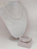 Parlayan Yıldızlar Serisi Kristal Kuvars Taşı Kolye & Bileklik Seti thumbnail 2