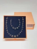 Parlayan Yıldızlar Serisi Golden Obsidyen Taşı Kolye & Bileklik Seti thumbnail 6