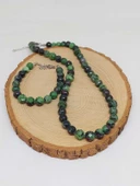 Parlayan Yıldızlar Serisi Anyolit (Rubizoit – Rubyzoisit) Taşı Kolye & Bileklik Seti thumbnail 7