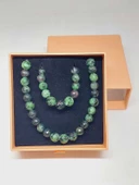 Parlayan Yıldızlar Serisi Anyolit (Rubizoit – Rubyzoisit) Taşı Kolye & Bileklik Seti thumbnail 6