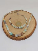 Galaksi Serisi Amazonit Taşı Kolye & Bileklik Seti thumbnail 7