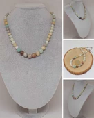 Galaksi Serisi Amazonit Taşı Tasarım Kolye thumbnail 1