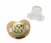 Babytime Silikon Damaklı Koruyucu Kapaklı Mat Gövdeli Emzik N.1 Krem - 1