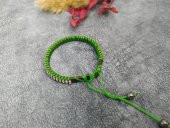 Deri Üzeri Yeşil İp Swaroski Taşlı Tasarım Ayarlanabilir thumbnail 3