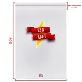 4x20+5 cm.(4x25) 250 Adet Şeffaf Bantlı Yapışkanlı OPP Poşet - 3