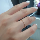 14 Ayar Altın Sade Tel Yüzük thumbnail 3