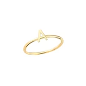 14 Ayar Altın A Harf Yüzük thumbnail 2