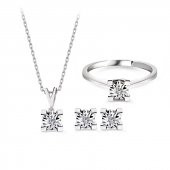 Pırlanta Efectli Tektaş Kolye 1-3 thumbnail 2