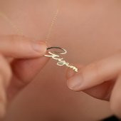 14 Ayar Altın İsim Kolye thumbnail 2