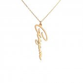 14 Ayar Altın İsim Kolye thumbnail 3