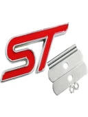 FORD ST 3D METAL VİDALI  ÖN PANJUR  AMBLEM (KIRMIZI GÜMÜŞ) thumbnail 3