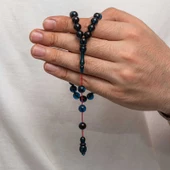 Yuvarlak Sıkma Kehribar Tesbih - 1