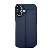 iPhone 16 Kılıf Focus Deri Desen Silikon Arka Kapak - 4